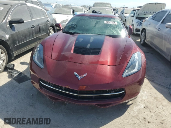 2019 Chevrolet Corvette 2LT with VIN 1G1YD2D78K5101540, listed as a Copart auction lot 74342804 with 0 mi miles and Salvage Title. Bid and sale history available at carsss.com. Image 5.