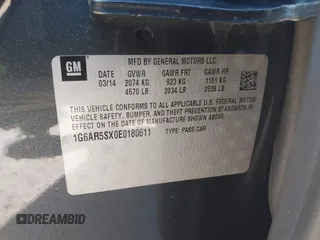 2014 Cadillac CTS Luxury RWD with VIN 1G6AR5SX0E0180611, listed as a IAAI auction lot 41366268 with 122,040 mi miles. Bid and sale history available at carsss.com. Image 9.
