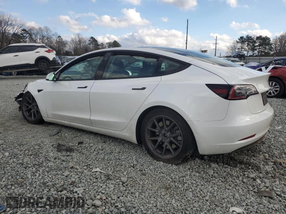 2022 Tesla Model 3 Long Range with VIN 5YJ3E1EB2NF361821, listed as a Copart auction lot 85108664 with 25,021 mi miles and Salvage Title. Bid and sale history available at DreamBid. Image 2.