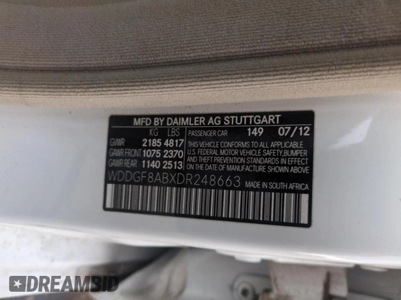 2013 Mercedes-Benz C 300 Sport z VIN WDDGF8ABXDR248663, wystawiony jako Copart lot #48704985 z przebiegiem 108 815 mil mil oraz Szkoda całkowita • Salvage title. Historia ofert i sprzedaży dostępna na DreamBid. Obrazek 12.