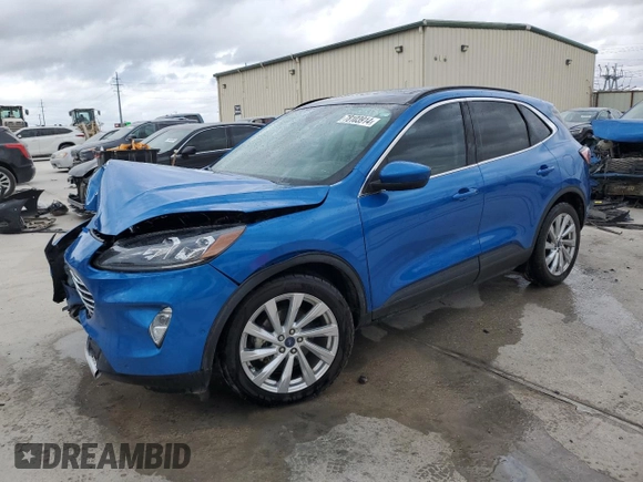 2021 Ford Escape Titanium Hybrid with VIN 1FMCU0DZ2MUB19625, listed as a Copart auction lot 78103914 with 86,861 mi miles and Clean title. Bid and sale history available at DreamBid. Image 1.