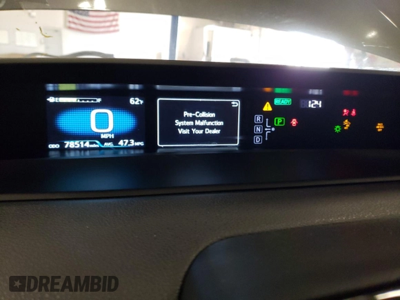 2022 Toyota Prius L Eco with VIN JTDKAMFU0N3175426, listed as a Copart auction lot 52316095 with 78,514 mi miles and Non repairable. Bid and sale history available at DreamBid. Image 9.