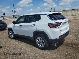 2025 Jeep Compass Sport with VIN 3C4NJDAN7ST529052, listed as a Copart auction lot 54128665 with 1,111 mi miles and Salvage title. Bid and sale history available at DreamBid. Image 2.
