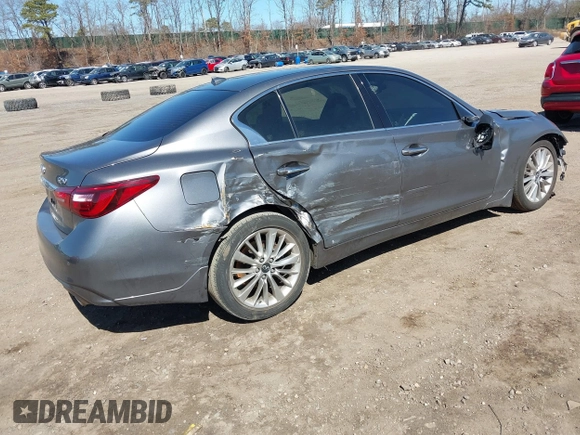 2021 Infiniti Q50 Luxe with VIN JN1EV7BR5MM751785, listed as a IAAI auction lot 41817093 with 48,331 mi miles and . Bid and sale history available at DreamBid. Image 4.