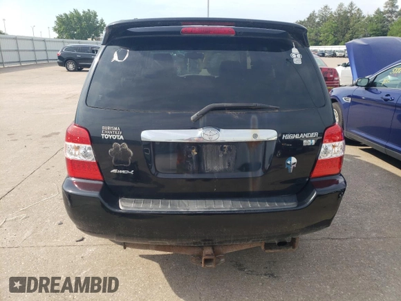 2006 Toyota Highlander Hybrid with VIN JTEEW21A960014765, listed as a Copart auction lot 57857553 with 212,689 mi miles and Clean Title. Bid and sale history available at carsss.com. Image 6.