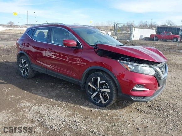 2022 Nissan Rogue Sport SL with VIN JN1BJ1CW4NW493331, listed as a IAAI auction lot 41672986 with 50,839 mi miles. Bid and sale history available at carsss.com. Image 1.