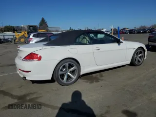2010 BMW 6 Series 650i with VIN WBAEB5C56AC225248, listed as a Copart auction lot 89020075 with 307,986 mi miles and Salvage Title. Bid and sale history available at carsss.com. Image 3.