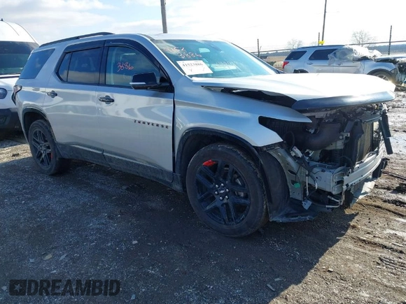 2020 Chevrolet Traverse Premier with VIN 1GNEVKKW3LJ146063, listed as a IAAI auction lot 41523886 with 95,380 mi miles. Bid and sale history available at carsss.com. Image 1.