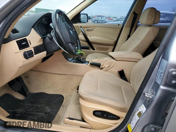2008 BMW X3 3.0si with VIN WBXPC93428WJ22198, listed as a Copart auction lot 53187665 with 196,084 mi miles and Salvage Title. Bid and sale history available at DreamBid. Image 7.