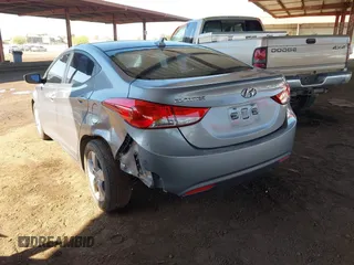 2012 Hyundai Elantra Limited with VIN KMHDH4AE3CU307375, listed as a IAAI auction lot 41857246 with 183,389 mi miles. Bid and sale history available at carsss.com. Image 6.