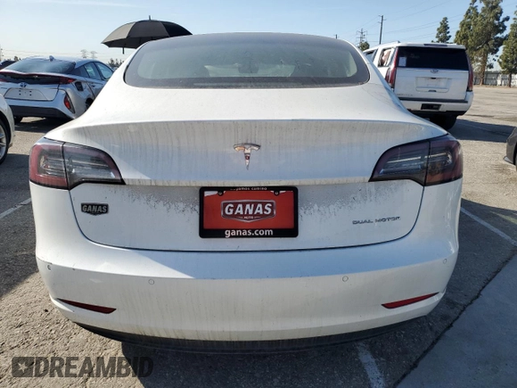 2022 Tesla Model 3 Long Range with VIN 5YJ3E1EB5NF145364, listed as a Copart auction lot 48956045 with 80,485 mi miles and Clean Title. Bid and sale history available at carsss.com. Image 6.