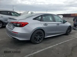 2022 Honda Civic Sport with VIN 2HGFE2F51NH541315, listed as a Copart auction lot 53289935 with 24,415 mi miles and Salvage Title. Bid and sale history available at carsss.com. Image 3.