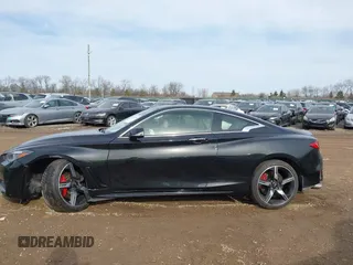 2021 Infiniti Q60 Red Sport 400 with VIN JN1FV7LL4MM560101, listed as a IAAI auction lot 41459579 with 29,340 mi miles and . Bid and sale history available at DreamBid. Image 14.