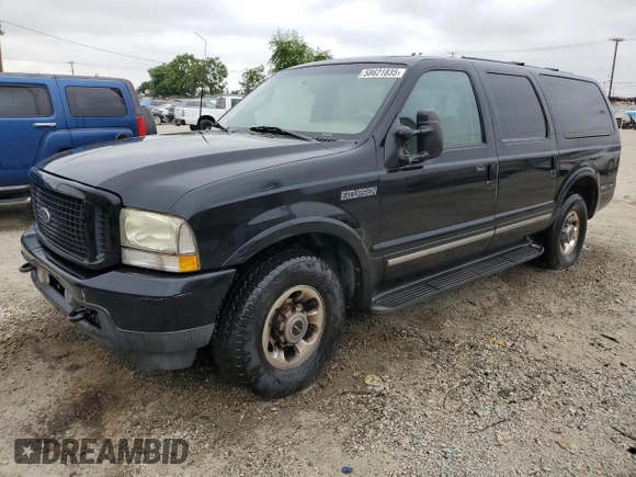 2003 Ford Excursion Limited z VIN 1FMNU42SX3EA92060, wystawiony jako Copart lot #58621835 z przebiegiem 158 157 mil mil oraz Czysty tytuł • Clean title. Historia ofert i sprzedaży dostępna na DreamBid. Obrazek 1.