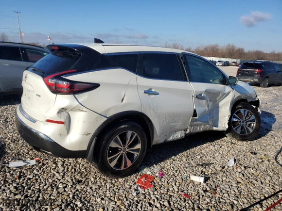 2022 Nissan Murano S with VIN 5N1AZ2AS6NC119100, listed as a Copart auction lot 86615944 with 61,319 mi miles and Salvage Title. Bid and sale history available at carsss.com. Image 3.