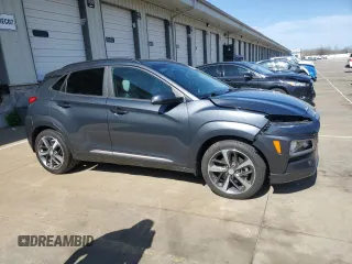 2020 Hyundai Kona Limited z VIN KM8K33A5XLU442577, wystawiony jako Copart lot #52168935 z przebiegiem 17 442 mil mil oraz Szkoda całkowita • Salvage title. Historia ofert i sprzedaży dostępna na DreamBid. Obrazek 4.