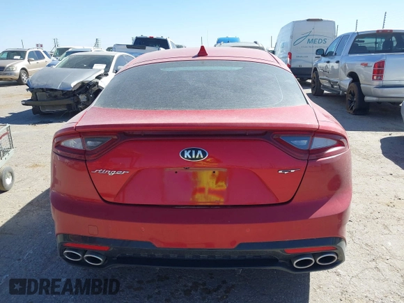 2019 Kia Stinger GT1 with VIN KNAE45LC4K6058140, listed as a IAAI auction lot 41859753 with 63,847 mi miles and . Bid and sale history available at DreamBid. Image 16.