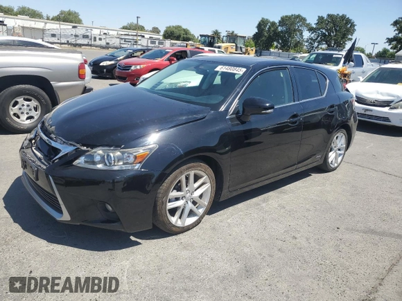 2014 Lexus CT 200h with VIN JTHKD5BH3E2190268, listed as a Copart auction lot 61480845 with 84,631 mi miles and Salvage title. Bid and sale history available at DreamBid. Image 1.