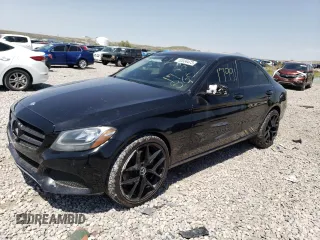 2016 Mercedes-Benz C 300 Luxury with VIN 55SWF4KB1GU119460, listed as a Copart auction lot 52034473 with 41,077 mi miles and Salvage Title. Bid and sale history available at carsss.com. Image 1.
