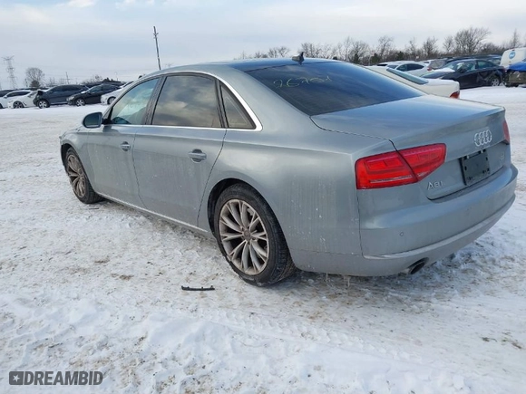 2012 Audi A8 L with VIN WAURVAFD8CN017206, listed as a IAAI auction lot 41626707 with 138,922 mi miles. Bid and sale history available at carsss.com. Image 3.