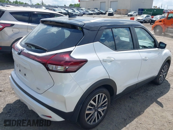 2023 Nissan Kicks SV with VIN 3N1CP5CV5PL548184, listed as a IAAI auction lot 42052583 with 43,214 mi miles and . Bid and sale history available at DreamBid. Image 4.