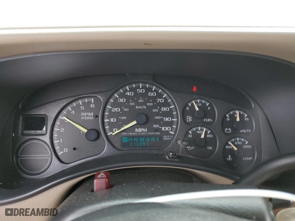 2001 Chevrolet Tahoe LT with VIN 1GNEK13T01J197167, listed as a Copart auction lot 45589865 with 216,391 mi miles and Salvage Title. Bid and sale history available at carsss.com. Image 9.
