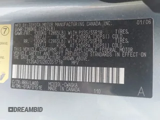 2006 Lexus RX 330 with VIN 2T2GA31U26C051718, listed as a IAAI auction lot 41911037 with 134,770 mi miles and . Bid and sale history available at DreamBid. Image 9.