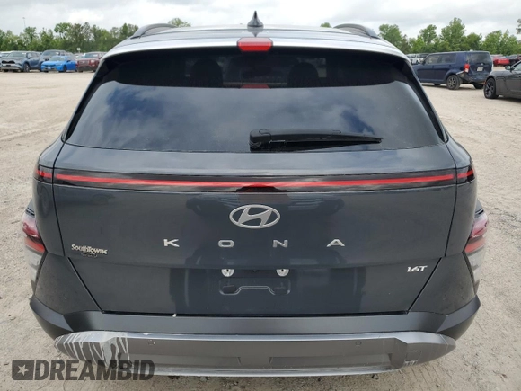 2024 Hyundai Kona Limited with VIN KM8HE3A34RU027329, listed as a Copart auction lot 54631665 with 23,632 mi miles and Salvage Title. Bid and sale history available at carsss.com. Image 6.