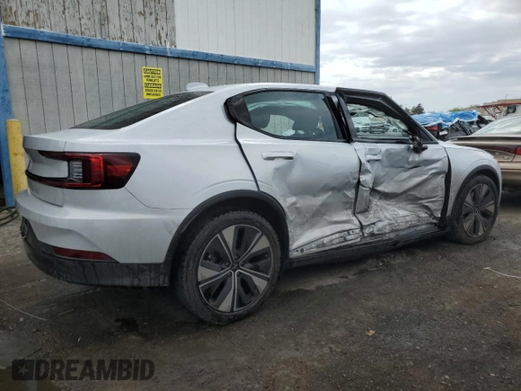 2023 Polestar 2 with VIN YSMEG3KA5PL142916, listed as a Copart auction lot 53727675 with 71,670 mi miles and Salvage Title. Bid and sale history available at DreamBid. Image 3.