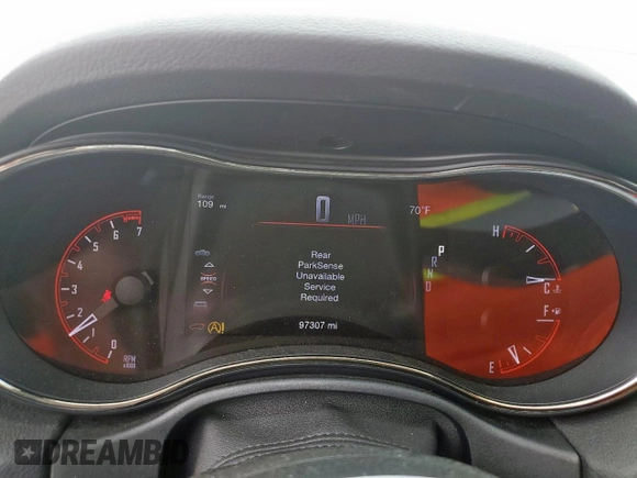 2019 Dodge Durango GT Plus with VIN 1C4RDJDG2KC739168, listed as a Copart auction lot 53700155 with 97,307 mi miles and Salvage title. Bid and sale history available at DreamBid. Image 9.
