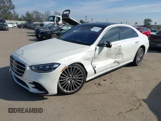 2022 Mercedes-Benz S-Class S 500 with VIN W1K6G6DB5NA122994, listed as a IAAI auction lot 41603816 with 1 mi miles. Bid and sale history available at carsss.com. Image 22.