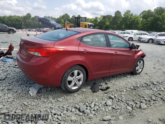 2013 Hyundai Elantra GLS with VIN 5NPDH4AE4DH437567, listed as a Copart auction lot 59513645 with 32,143 mi miles and Salvage title. Bid and sale history available at DreamBid. Image 3.