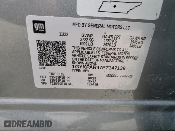 2023 Cadillac XT6 FWD Luxury z VIN 1GYKPAR47PZ147139, wystawiony jako Copart lot #50783595 z przebiegiem 27 684 mil mil oraz Szkoda całkowita • Salvage title. Historia ofert i sprzedaży dostępna na DreamBid. Obrazek 13.