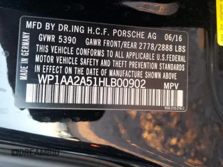 2017 Porsche Macan with VIN WP1AA2A51HLB00902, listed as a Copart auction lot 54910635 with 66,129 mi miles and Salvage title. Bid and sale history available at DreamBid. Image 13.