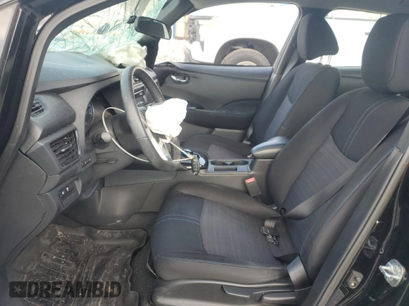 2019 Nissan LEAF SV with VIN 1N4AZ1CP8KC313703, listed as a Copart auction lot 56113735 with 56,854 mi miles and Salvage title. Bid and sale history available at DreamBid. Image 7.