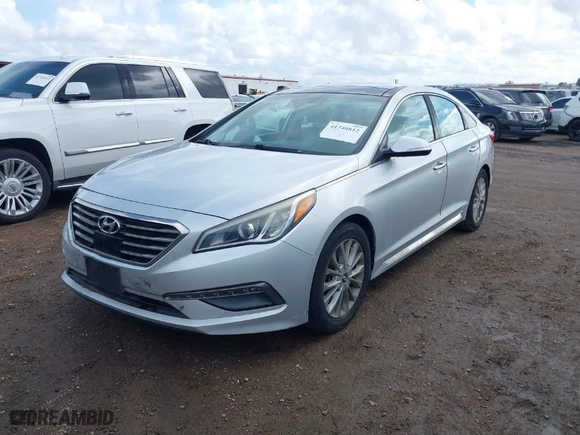 2015 Hyundai Sonata 2.4L Sport with VIN 5NPE34AF4FH036129, listed as a IAAI auction lot 41740812 with 79,483 mi miles. Bid and sale history available at carsss.com. Image 2.
