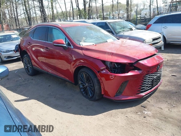 2024 Lexus RX 350 z VIN 2T2BAMCA9RC079250, wystawiony jako IAAI lot #41913354 z przebiegiem 174 mil mil oraz . Historia ofert i sprzedaży dostępna na DreamBid. Obrazek 1.