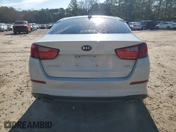 2015 Kia Optima LX with VIN 5XXGM4A7XFG347185, listed as a Copart auction lot 50216465 with 188,409 mi miles and Salvage Title. Bid and sale history available at carsss.com. Image 6.
