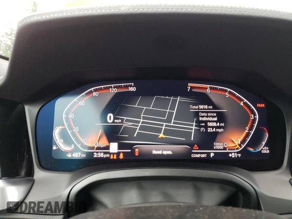 2023 BMW 4 Series 430i xDrive with VIN WBA43AT04PCM26175, listed as a Copart auction lot 42683904 with 5,616 mi miles and . Bid and sale history available at DreamBid. Image 9.