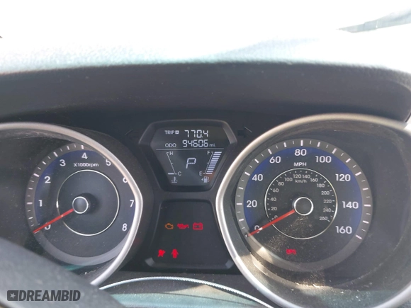 2012 Hyundai Elantra GLS with VIN KMHDH4AE3CU367530, listed as a IAAI auction lot 41897212 with 94,606 mi miles. Bid and sale history available at carsss.com. Image 7.