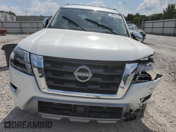 2021 Nissan Armada Platinum with VIN JN8AY2DB4M9794057, listed as a Copart auction lot 70596714 with 0 mi miles and Salvage Title. Bid and sale history available at carsss.com. Image 5.