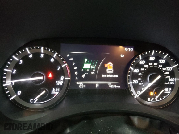 2021 Toyota Highlander XLE with VIN 5TDGZRBH5MS529474, listed as a Copart auction lot 60610165 with 92,275 mi miles and Salvage title. Bid and sale history available at DreamBid. Image 9.