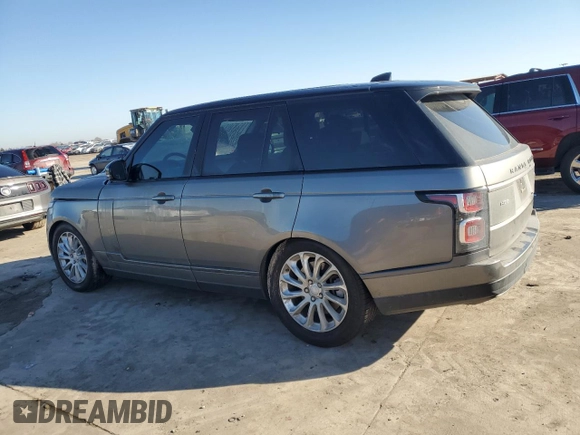 2018 Land Rover Range Rover HSE z VIN SALGS2SVXJA396195, wystawiony jako Copart lot #46398585 z przebiegiem 81 131 mil mil oraz Szkoda całkowita • Salvage title. Historia ofert i sprzedaży dostępna na DreamBid. Obrazek 2.