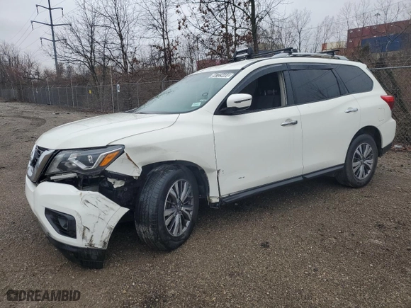 2019 Nissan Pathfinder S with VIN 5N1DR2MN0KC627660, listed as a Copart auction lot 84723444 with 105487 miles and Clean Title. Bid and sale history available at carsss.com. Image 1.