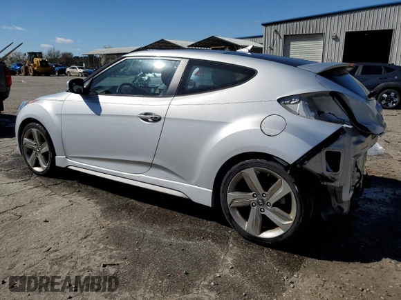 2014 Hyundai Veloster Turbo with VIN KMHTC6AE8EU183757, listed as a Copart auction lot 47384425 with 82,561 mi miles and Salvage Title. Bid and sale history available at carsss.com. Image 2.