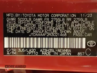2024 Toyota Crown XLE with VIN JTDAAAAF2R3021468, listed as a IAAI auction lot 41622159 with 6,120 mi miles and . Bid and sale history available at DreamBid. Image 9.