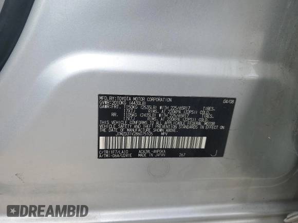2008 Toyota RAV4 Ltd with VIN JTMZD31V286075105, listed as a Copart auction lot 43287065 with 190,897 mi miles and Salvage Title. Bid and sale history available at carsss.com. Image 14.