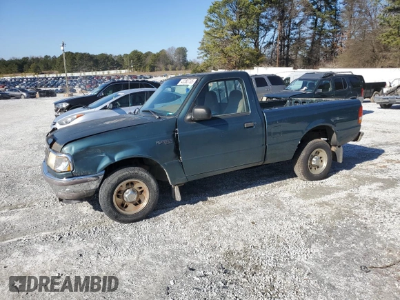 1997 Ford Ranger XLT with VIN 1FTCR10X9VUD15594, listed as a Copart auction lot 43583735 with 319,654 mi miles and Salvage Title. Bid and sale history available at carsss.com. Image 1.