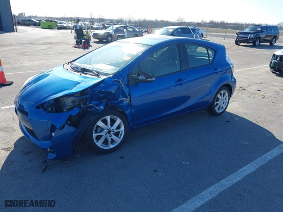 2013 Toyota Prius c One with VIN JTDKDTB32D1055135, listed as a IAAI auction lot 41889844 with 98,220 mi miles. Bid and sale history available at carsss.com. Image 18.
