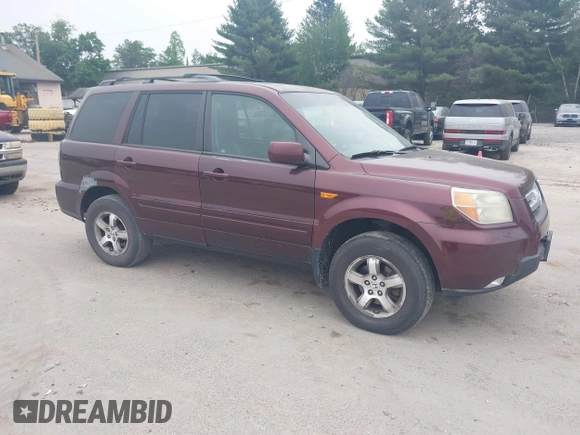 2007 Honda Pilot EX-L with VIN 2HKYF18597H513543, listed as a IAAI auction lot 42509483 with 201,778 mi miles and . Bid and sale history available at DreamBid. Image 1.
